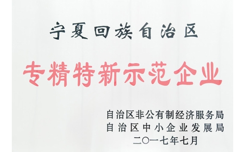 祝賀銀川伊百盛清真食品有限公司被認定為自治區(qū)“專精特新”示范企業(yè)